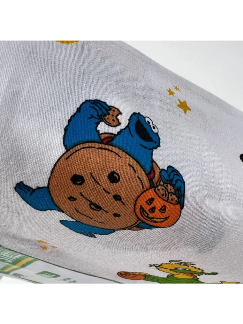 Sesame Street Halloween Full Size Sheet Set 100% Cotton Big Bird Cookie Monster